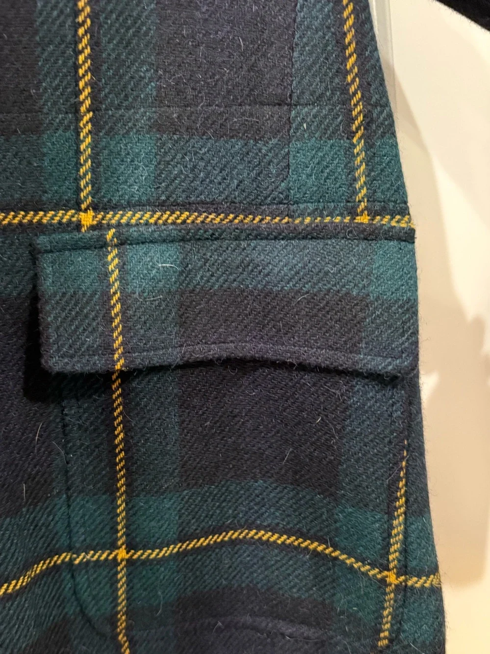 Polo by Ralph Lauren Navy & Green Plaid Sport Coat with Gold Accents - Picture 8 of 15
